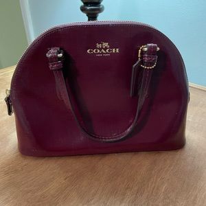 Coach burgundy cross body purse